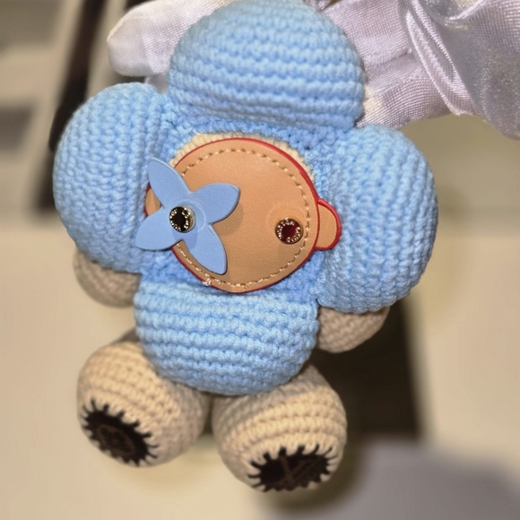 Blue and Beige Crochet Vivienne - Picture 1 of 4